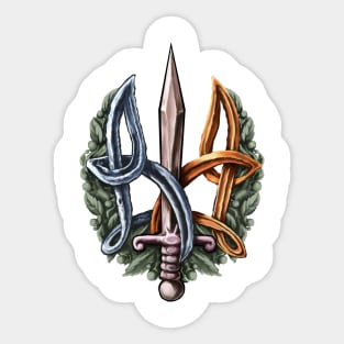 trident sword Sticker